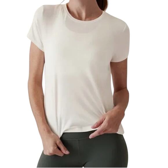 Athleta NEW Women’s Air Out Cinch Tee, cream, Size XL - Picture 2 of 10